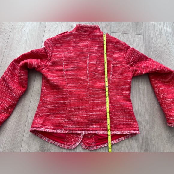 Chicos Military style tweed blazer with gold accent - Picture 3 of 10